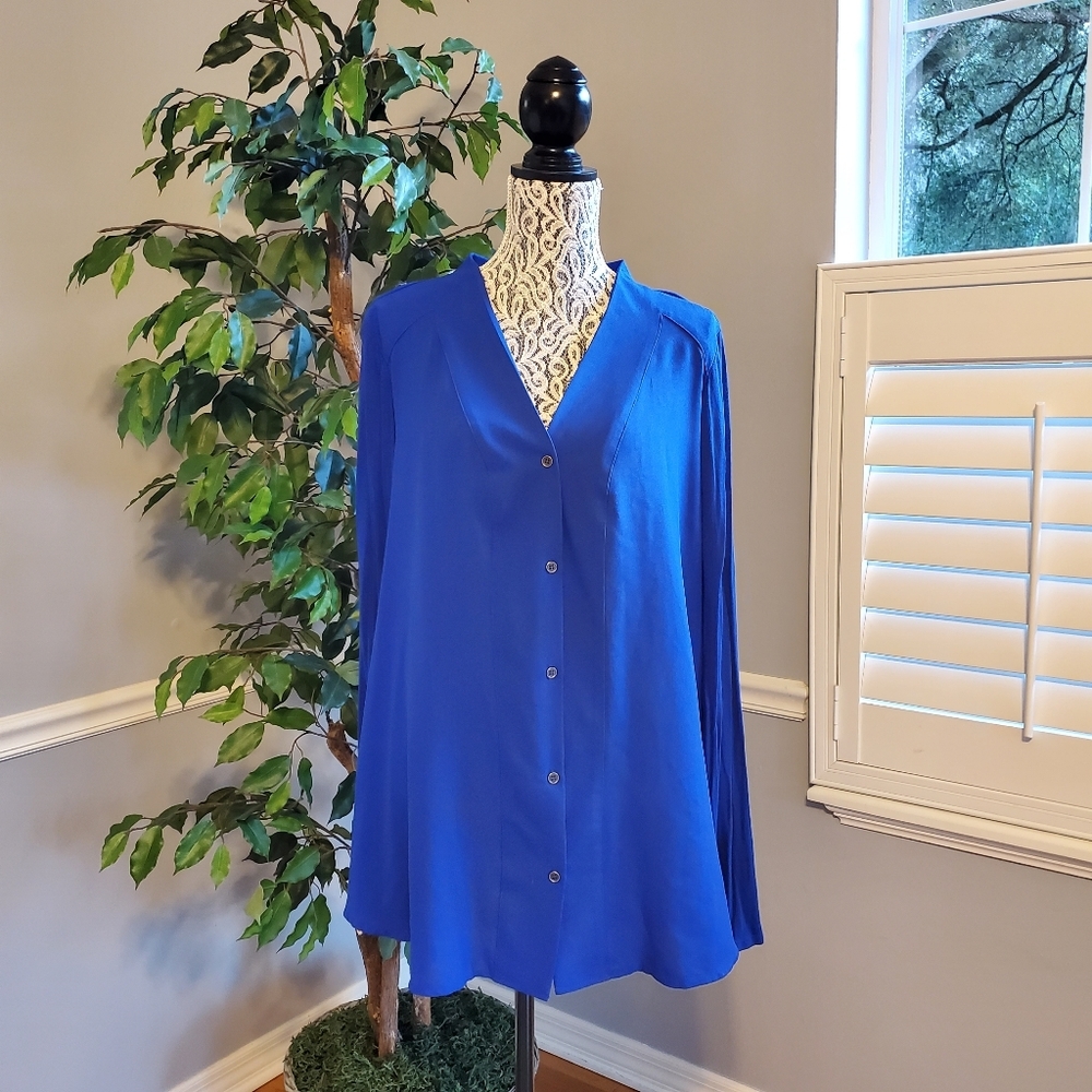Worthington 2X V-Neck Blouse